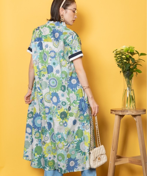 期間限定! DKNY プリント ミディ シャツワンピース 楽天市場】ワンピース レディース 半袖 ワンピ 花柄 プリント