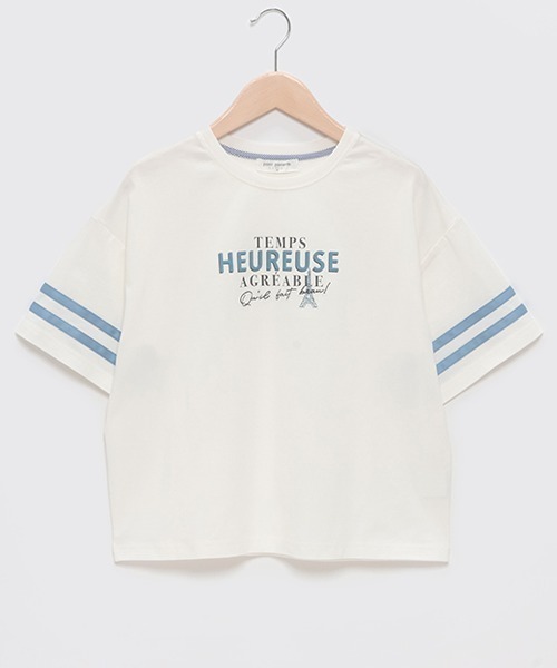 ラインスリーブTシャツ
