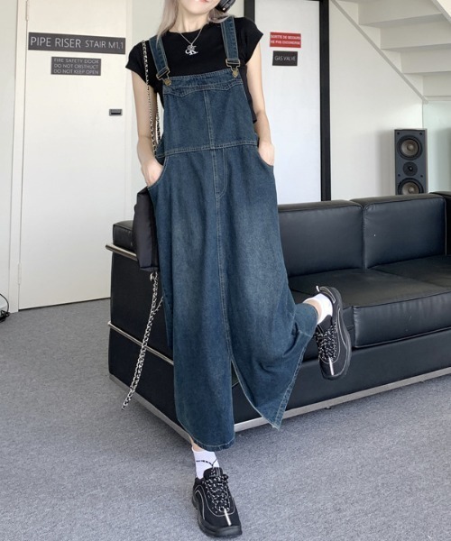 FREE STYLISTS(フリー スタイリスト)の「YUGA_YGMC デニムジャンパースカート(ジャンパースカート・レディース・インディゴブルー・L/M/S)」の6枚目の写真