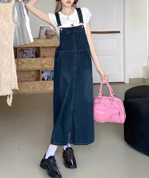 FREE STYLISTS(フリー スタイリスト)の「YUGA_YGMC デニムジャンパースカート(ジャンパースカート・レディース・インディゴブルー・L/M/S)」の11枚目の写真