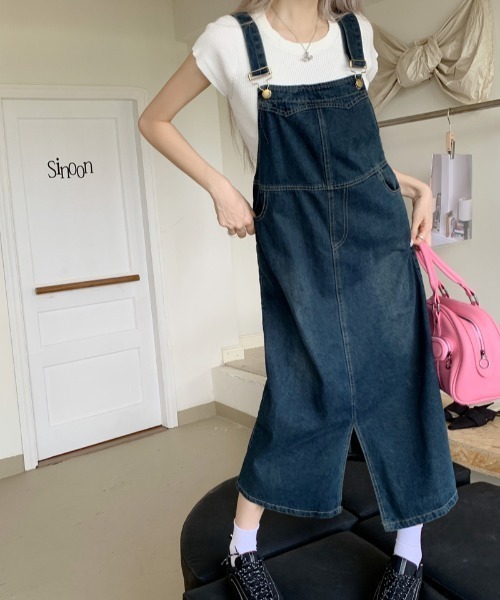 FREE STYLISTS(フリー スタイリスト)の「YUGA_YGMC デニムジャンパースカート(ジャンパースカート・レディース・インディゴブルー・L/M/S)」の2枚目の写真