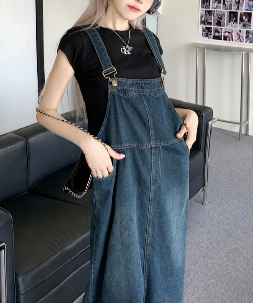 FREE STYLISTS(フリー スタイリスト)の「YUGA_YGMC デニムジャンパースカート(ジャンパースカート・レディース・インディゴブルー・L/M/S)」の16枚目の写真