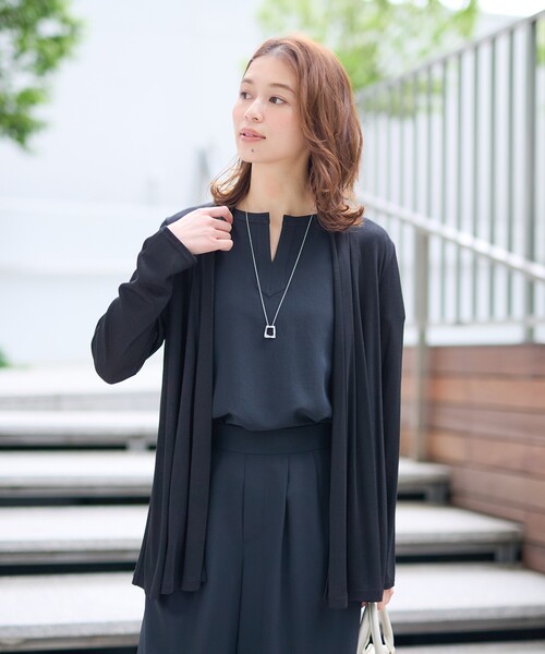 【セール】大人気アイテム！一部カラー追加予約スタート！【機能性素材／薄手】着流し風 ジャージカーディガン（カーディガン/ボレロ）｜UNTITLED（アンタイトル）