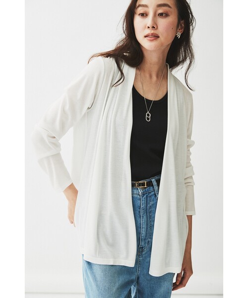 【セール】大人気アイテム！一部カラー追加予約スタート！【機能性素材／薄手】着流し風 ジャージカーディガン（カーディガン/ボレロ）｜UNTITLED（アンタイトル）