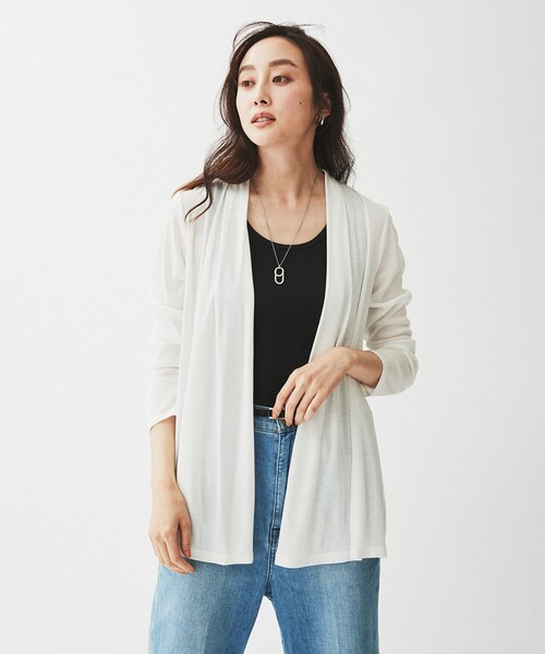 【セール】大人気アイテム！一部カラー追加予約スタート！【機能性素材／薄手】着流し風 ジャージカーディガン（カーディガン/ボレロ）｜UNTITLED（アンタイトル）