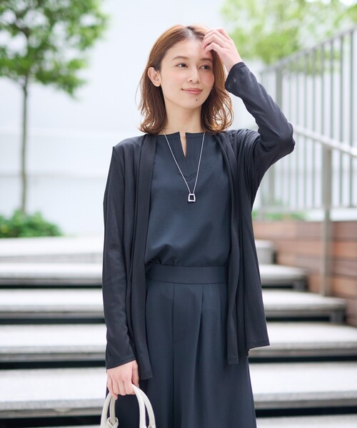 【セール】大人気アイテム！一部カラー追加予約スタート！【機能性素材／薄手】着流し風 ジャージカーディガン（カーディガン/ボレロ）｜UNTITLED（アンタイトル）