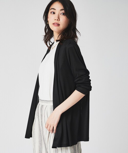 【セール】大人気アイテム！一部カラー追加予約スタート！【機能性素材／薄手】着流し風 ジャージカーディガン（カーディガン/ボレロ）｜UNTITLED（アンタイトル）