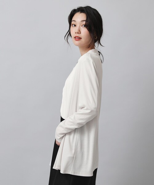 【セール】大人気アイテム！一部カラー追加予約スタート！【機能性素材／薄手】着流し風 ジャージカーディガン（カーディガン/ボレロ）｜UNTITLED（アンタイトル）