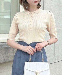 スモールカラーニットポロ/ananotherangelus