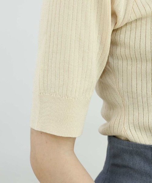 an another angelus（アンアナザーアンジェラス）の「スモールカラーニットポロ/ananotherangelus（ニット/セーター・レディース・レッド/ライトイエロー/ブルーグリーン・FREE）」の9枚目の写真