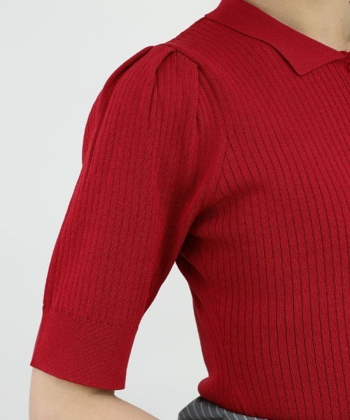 an another angelus（アンアナザーアンジェラス）の「スモールカラーニットポロ/ananotherangelus（ニット/セーター・レディース・レッド/ライトイエロー/ブルーグリーン・FREE）」の16枚目の写真