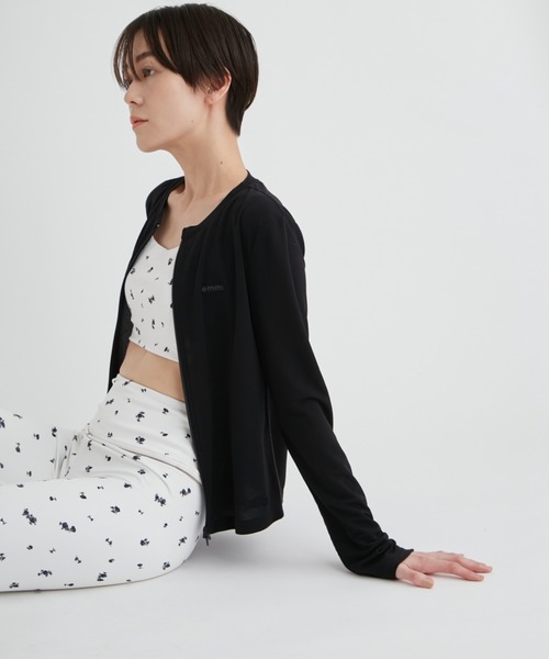 emmi UVカット ラッシュガード トップス 長袖 黒 薄手