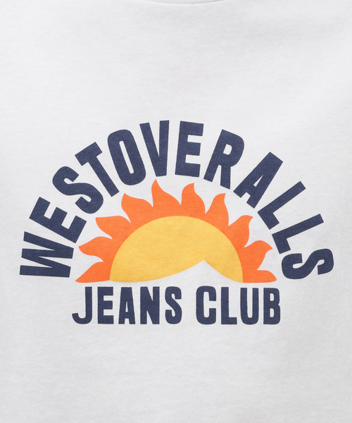 WESTOVERALLS(ウエストオーバーオールズ)の「【WESTOVERALLS / ウェストオーバーオールズ】WESTS JEANS CLUB T-SHIRT(Tシャツ/カットソー・メンズ・ホワイト・LARGE)」の5枚目の写真