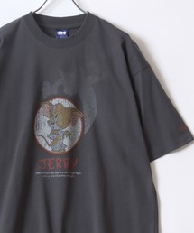 Tom&Jerry/トム&ジェリー ヴィンテージライク フロント バックプリント 半袖Tシャツ レディース メンズ