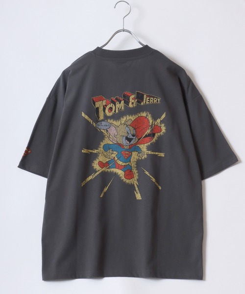 Tom&Jerry(トムアンドジェリー)の「Tom&Jerry/トム&ジェリー ヴィンテージライク フロント バックプリント 半袖Tシャツ レディース メンズ(Tシャツ/カットソー・メンズ・ブラック系その他/ブラック系その他2/ブラック系その他3/ブラック系その他4/ブラック系その他5・L/M/LL)」の7枚目の写真