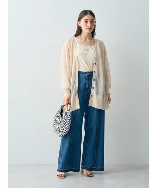 YECCA VECCA(イェッカヴェッカ)の「綿麻バギーデニムパンツ(デニムパンツ・レディース・インディゴブルー・S/M)」の8枚目の写真