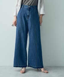 綿麻バギーデニムパンツ
