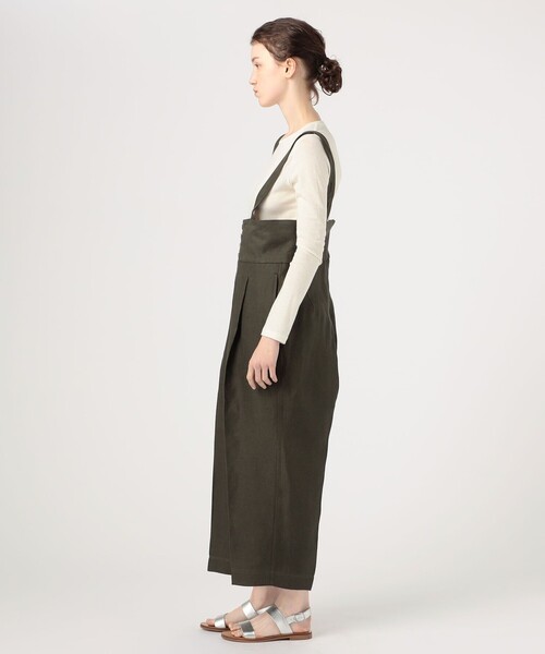 HAVERSACK（ハバーザック）の「【別注】HAVERSACK リネンジャンプスーツ（サロペット/オーバーオール・レディース・カーキ・1/0）」の3枚目の写真