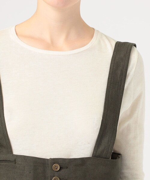 HAVERSACK（ハバーザック）の「【別注】HAVERSACK リネンジャンプスーツ（サロペット/オーバーオール・レディース・カーキ・1/0）」の5枚目の写真