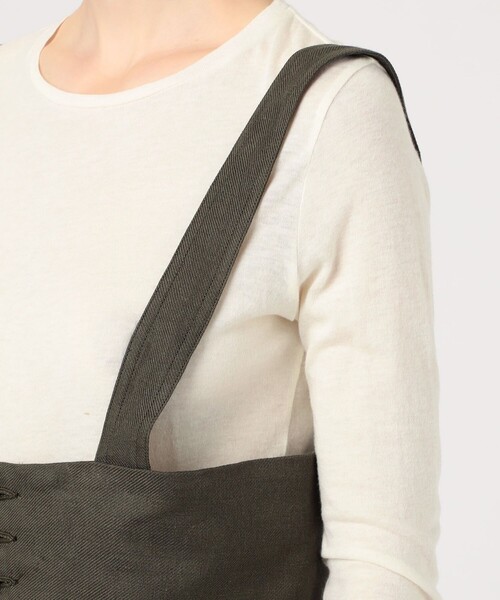 HAVERSACK（ハバーザック）の「【別注】HAVERSACK リネンジャンプスーツ（サロペット/オーバーオール・レディース・カーキ・1/0）」の7枚目の写真