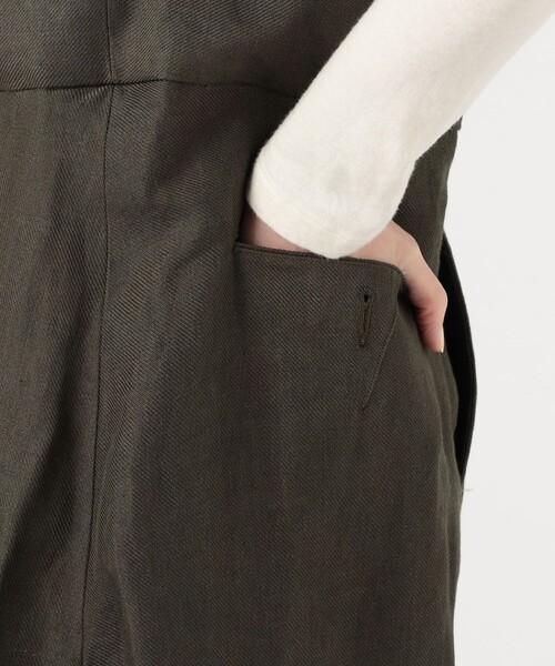 HAVERSACK（ハバーザック）の「【別注】HAVERSACK リネンジャンプスーツ（サロペット/オーバーオール・レディース・カーキ・1/0）」の9枚目の写真