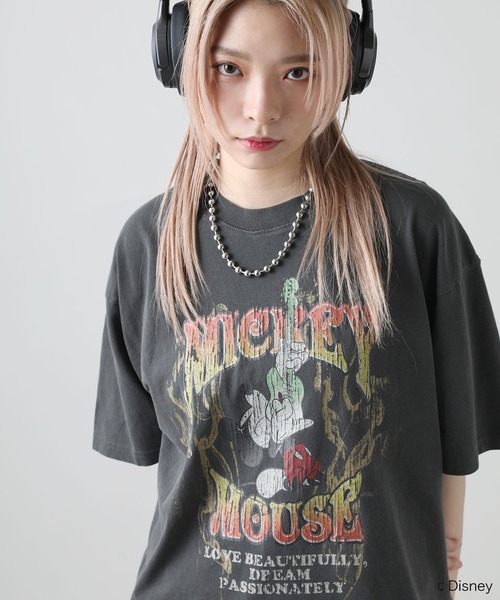 MSG(エムエスジー)の「Buyer's Select/【Disney/ディズニー】ミッキー ピグメント 半袖Tシャツ(Tシャツ/カットソー・メンズ・ブラック系2/ブラック系・M/LL/L)」の16枚目の写真
