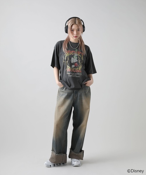 MSG(エムエスジー)の「Buyer's Select/【Disney/ディズニー】ミッキー ピグメント 半袖Tシャツ(Tシャツ/カットソー・メンズ・ブラック系2/ブラック系・M/LL/L)」の4枚目の写真