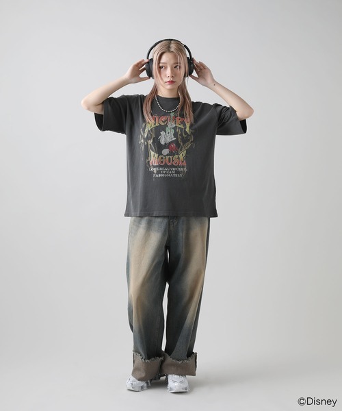 MSG(エムエスジー)の「Buyer's Select/【Disney/ディズニー】ミッキー ピグメント 半袖Tシャツ(Tシャツ/カットソー・メンズ・ブラック系2/ブラック系・M/LL/L)」の5枚目の写真