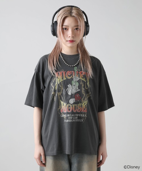 MSG(エムエスジー)の「Buyer's Select/【Disney/ディズニー】ミッキー ピグメント 半袖Tシャツ(Tシャツ/カットソー・メンズ・ブラック系2/ブラック系・M/LL/L)」の6枚目の写真