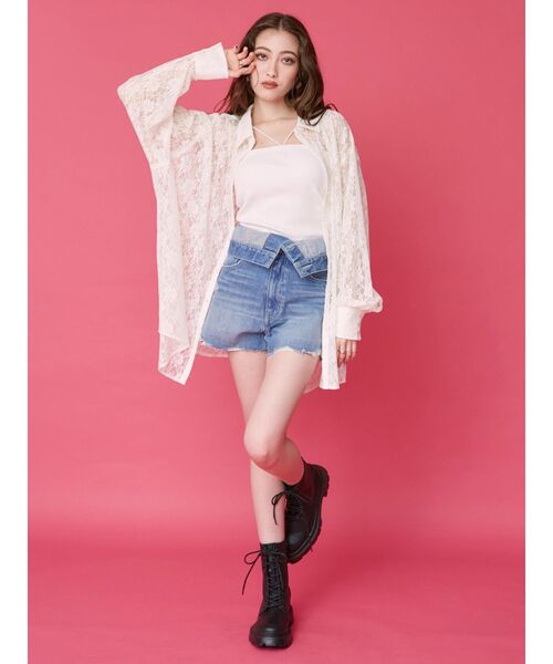 EVRIS（エヴリス）の「2WAYストラップビスチェ（キャミソール・レディース・ブラック/ブルー/ピンク/ホワイト・FREE）」の18枚目の写真