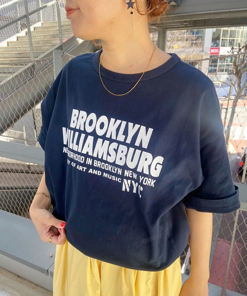 PUAL CE CIN（ピュアルセシン）の「ロゴプリントTシャツ（Tシャツ/カットソー・レディース・ピンク/ホワイト系その他/オフホワイト/ネイビー・FREE）」の3枚目の写真