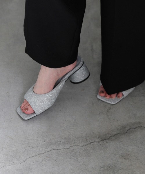 select MOCA（セレクトモカ）の「ラメパテッドサンダル（サンダル・レディース・ブラック/シルバー・SMALL/MEDIUM/LARGE）」の7枚目の写真