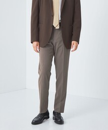 green label relaxing（グリーンレーベルリラクシング）の「メランジ スリム ノープリーツ スラックス -ストレッチ・防シワ・吸水速乾・ウエストアジャスター-（スラックス・メンズ）」