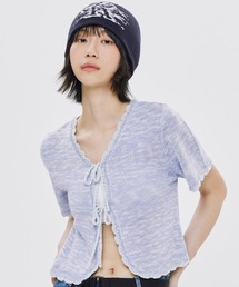 ROMANTIC CROWN | A'GEM/9 × .kom 『ROMANTIC CROWN/ロマンティック クラウン』 DOUBLE RIBBON LACE CARDIGAN/リボンレースカーディガン(カーディガン/ボレロ)