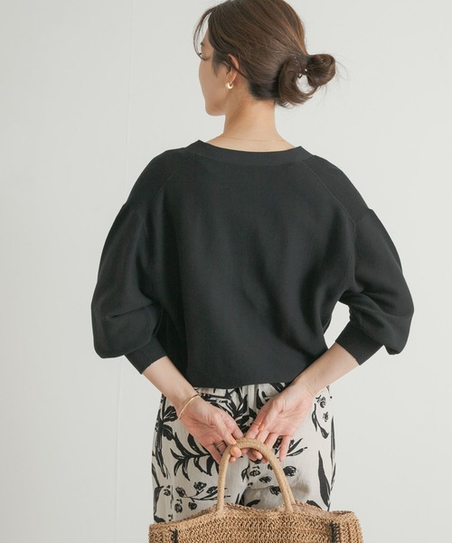 URBAN RESEARCH DOORS（アーバンリサーチドアーズ）の「『UR TECH ひやサラクール』コットンガーターKNITカーディガン（カーディガン/ボレロ・レディース・ライトベージュ/チャコールグレー/ブラック・MEDIUM）」の15枚目の写真