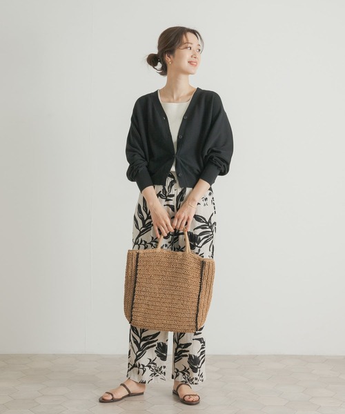 URBAN RESEARCH DOORS（アーバンリサーチドアーズ）の「『UR TECH ひやサラクール』コットンガーターKNITカーディガン（カーディガン/ボレロ・レディース・ライトベージュ/チャコールグレー/ブラック・MEDIUM）」の19枚目の写真