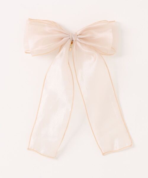 LOWRYS FARM（ローリーズファーム）の「シアーリボンヘアカフ 117879（ヘアピン・レディース・ブラック/アイボリー・FREE）」の2枚目の写真