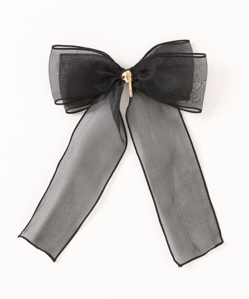 LOWRYS FARM（ローリーズファーム）の「シアーリボンヘアカフ 117879（ヘアピン・レディース・ブラック/アイボリー・FREE）」の3枚目の写真
