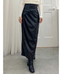 MERCURYDUO | メタリックコルセットストレートスカート(スカート)