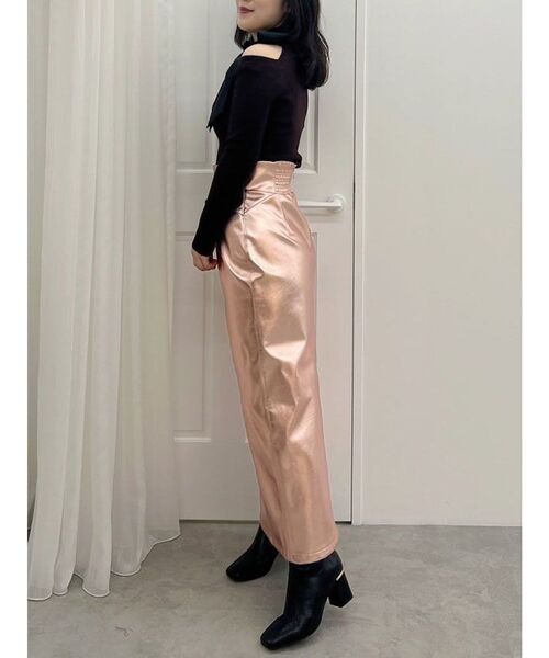 MERCURYDUO（マーキュリーデュオ）の「メタリックコルセットストレートスカート（スカート・レディース・ブラウン/ピンク/ブラック・SMALL/MEDIUM）」の18枚目の写真