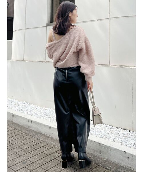 MERCURYDUO（マーキュリーデュオ）の「メタリックコルセットストレートスカート（スカート・レディース・ブラウン/ピンク/ブラック・SMALL/MEDIUM）」の20枚目の写真