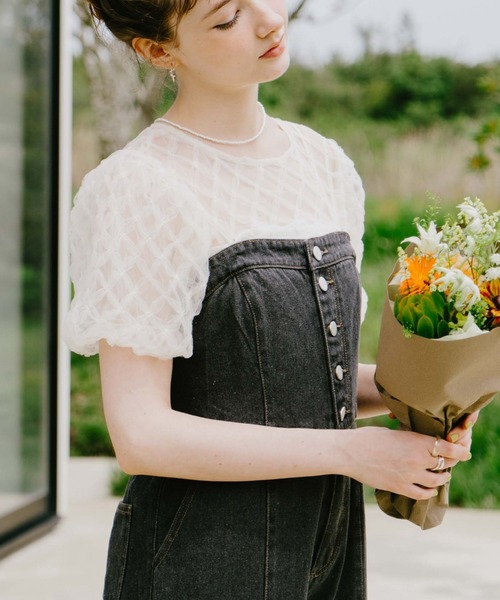 archives（アルシーヴ）の「フロントボタンワイドデニムサロペット（サロペット/オーバーオール・レディース・サックスブルー/グレー・MEDIUM）」の9枚目の写真