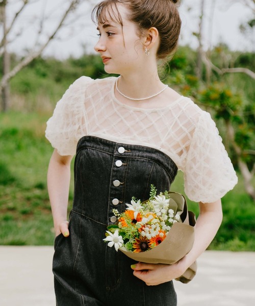 archives（アルシーヴ）の「フロントボタンワイドデニムサロペット（サロペット/オーバーオール・レディース・サックスブルー/グレー・MEDIUM）」の8枚目の写真