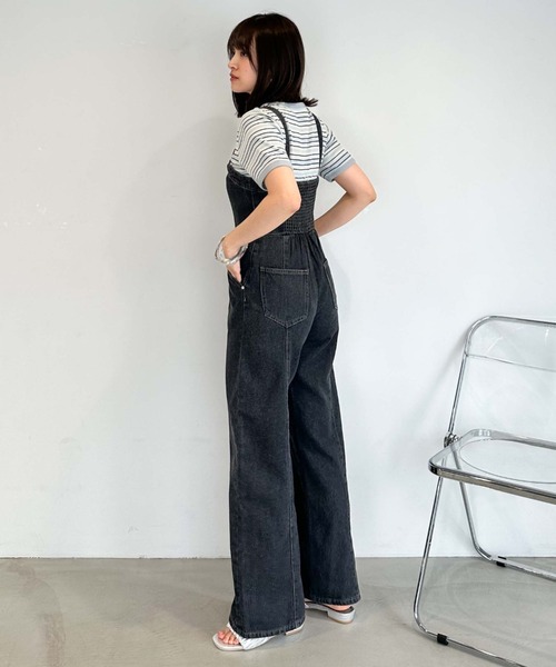archives（アルシーヴ）の「フロントボタンワイドデニムサロペット（サロペット/オーバーオール・レディース・サックスブルー/グレー・MEDIUM）」の16枚目の写真