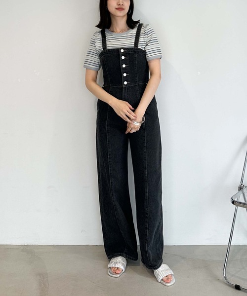 archives（アルシーヴ）の「フロントボタンワイドデニムサロペット（サロペット/オーバーオール・レディース・サックスブルー/グレー・MEDIUM）」の11枚目の写真