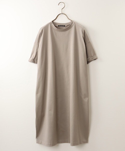 mizuiroind（ミズイロインド）の「[mizuiro ind/ミズイロインド] ロールスリーブ ワイドシルエットワンピース（ワンピース・レディース・ブラック/ベージュ/ネイビー・F）」の5枚目の写真