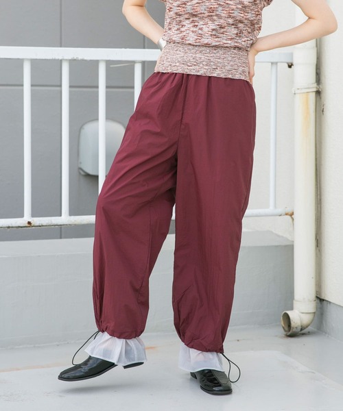 KBF(ケイビーエフ)の「ドロストレイヤードパンツ(その他パンツ・レディース・ネイビー/ボルドー/グリーン系その他・ONE)」の1枚目の写真