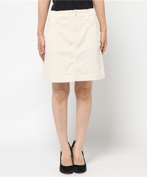 Discoat Parisien（ディスコートパリシアン）の「コール台形スカート（スカート・レディース・オフホワイト/キャメル/ネイビー・MEDIUM/LARGE）」の4枚目の写真