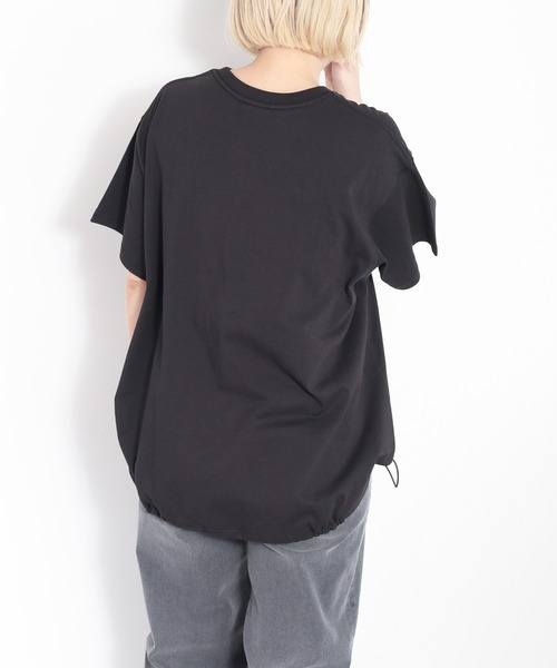 cepo(セポ)の「スソドロストプルオーバーロゴTee(Tシャツ/カットソー・レディース・ベージュ/オフホワイト/ブラック・M)」の8枚目の写真