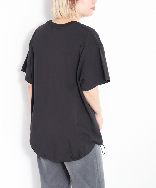 cepo(セポ)の「スソドロストプルオーバーロゴTee(Tシャツ/カットソー・レディース・ベージュ/オフホワイト/ブラック・M)」の7枚目の写真
